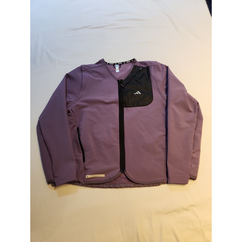 Adidas Running Jacket Womens Size Large Removable Sleeves Lavender